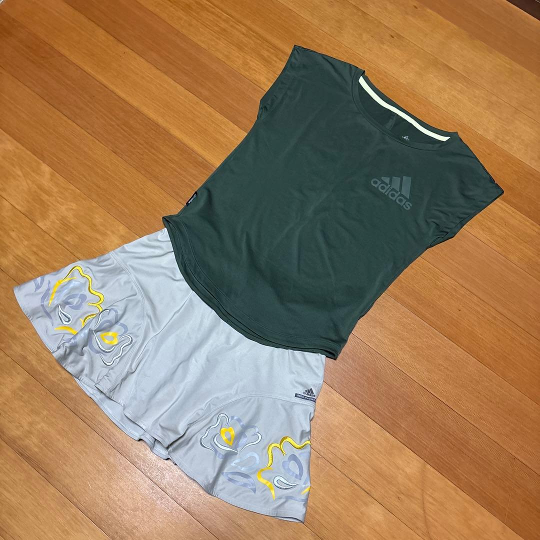 アディダスステラマッカートニー スコート、アディダスシャツ、２点セット