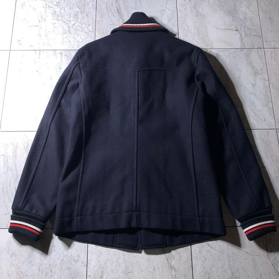 フレッドペリー ドンキーコート メルトン ウール ジャケット ネイビー M