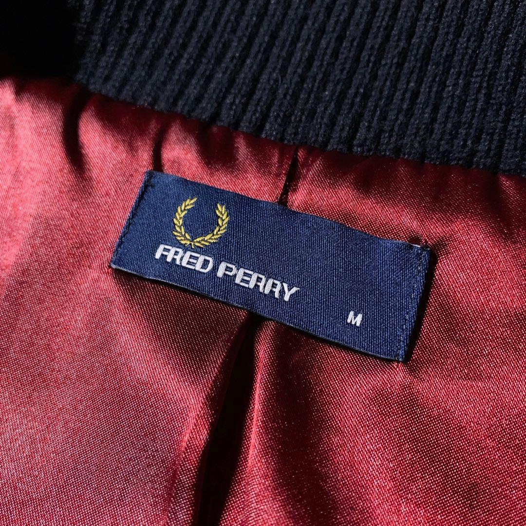 フレッドペリー ドンキーコート メルトン ウール ジャケット ネイビー M