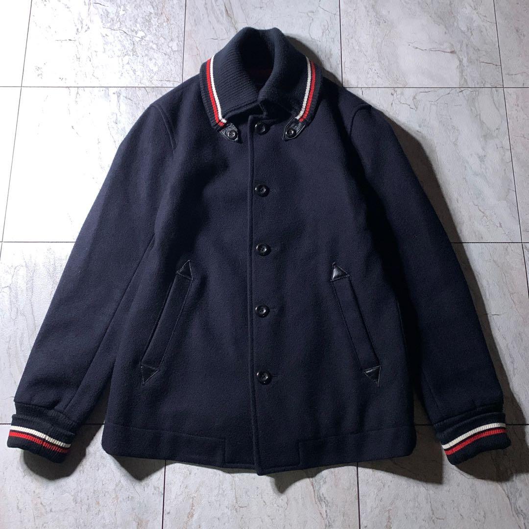 フレッドペリー ドンキーコート メルトン ウール ジャケット ネイビー M