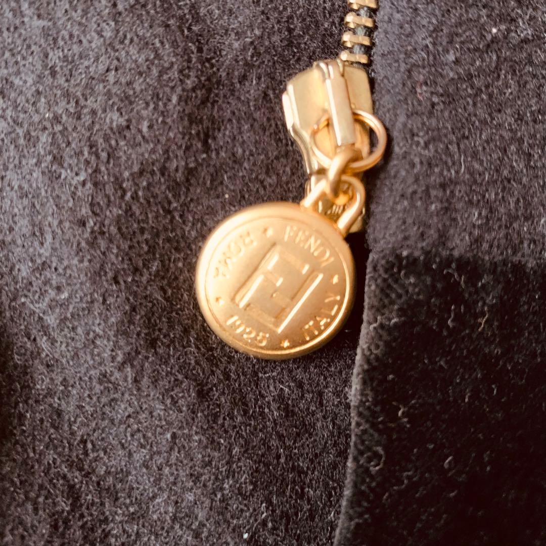 【希少レア】FENDI プルオーバー　ビックフード　コート　黒　カシミヤ