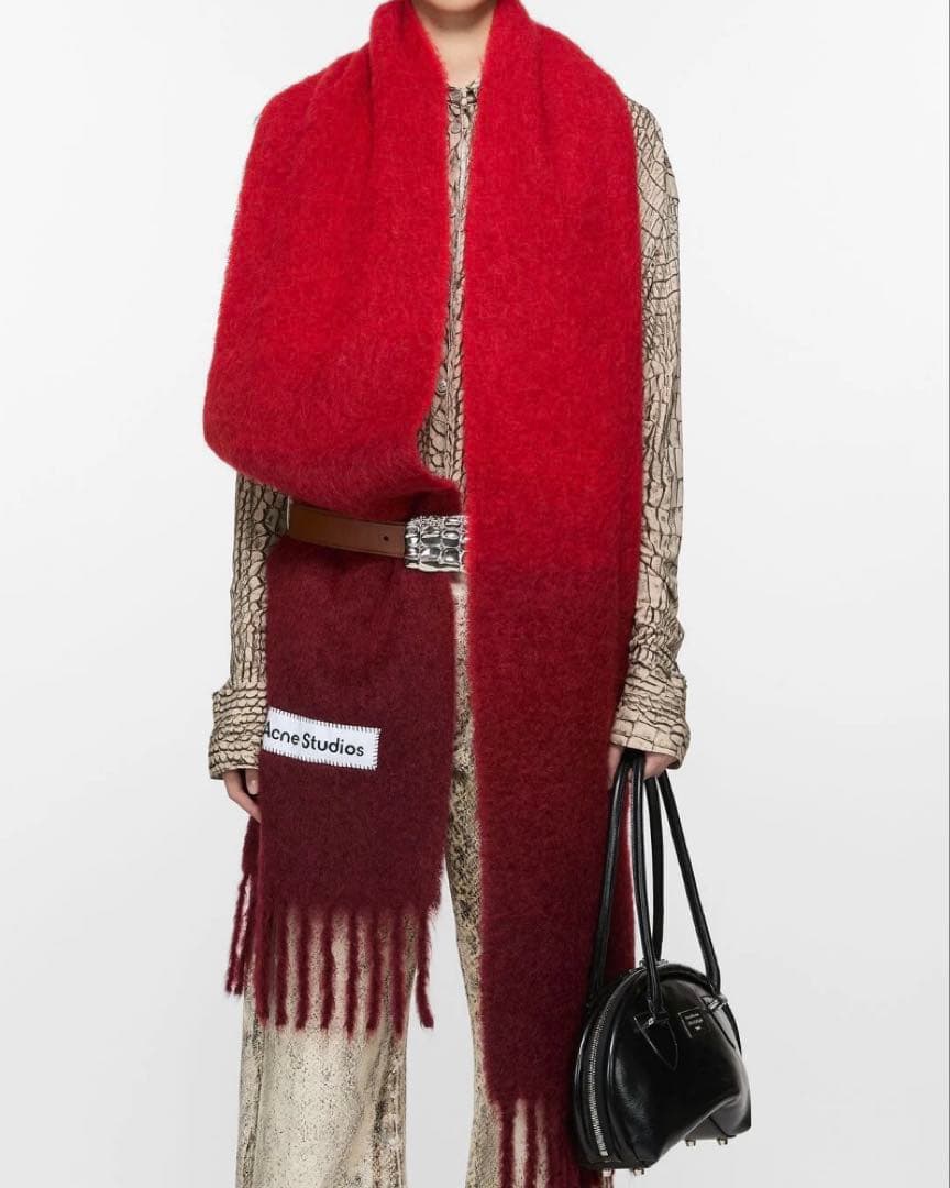 Acne Studios 赤 マフラー ストール