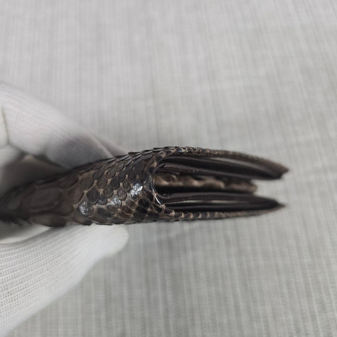 VERSACE　ヴェルサーチ　パイソン柄　ヘビ革　二つ折り財布　折り財布