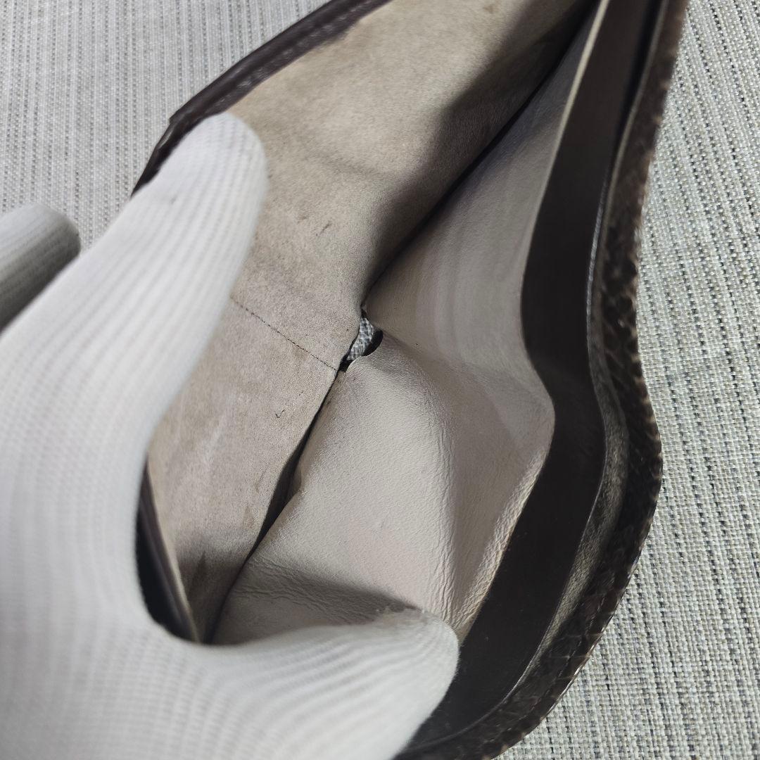 VERSACE　ヴェルサーチ　パイソン柄　ヘビ革　二つ折り財布　折り財布