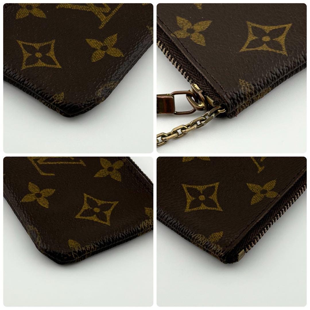 【良品】ルイヴィトン　モノグラム　ポシェット・クレ　ケース　ブラウン