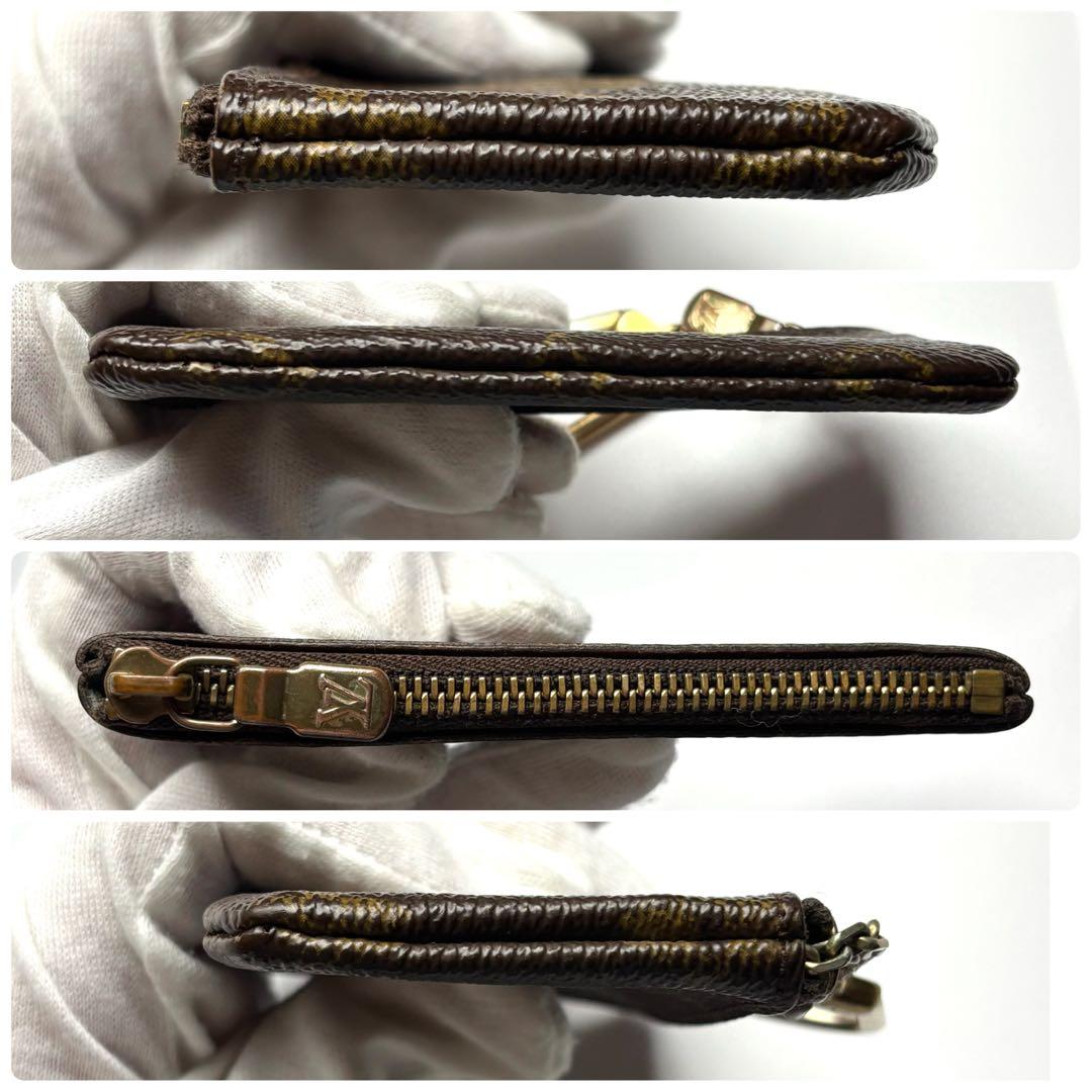 【良品】ルイヴィトン　モノグラム　ポシェット・クレ　ケース　ブラウン