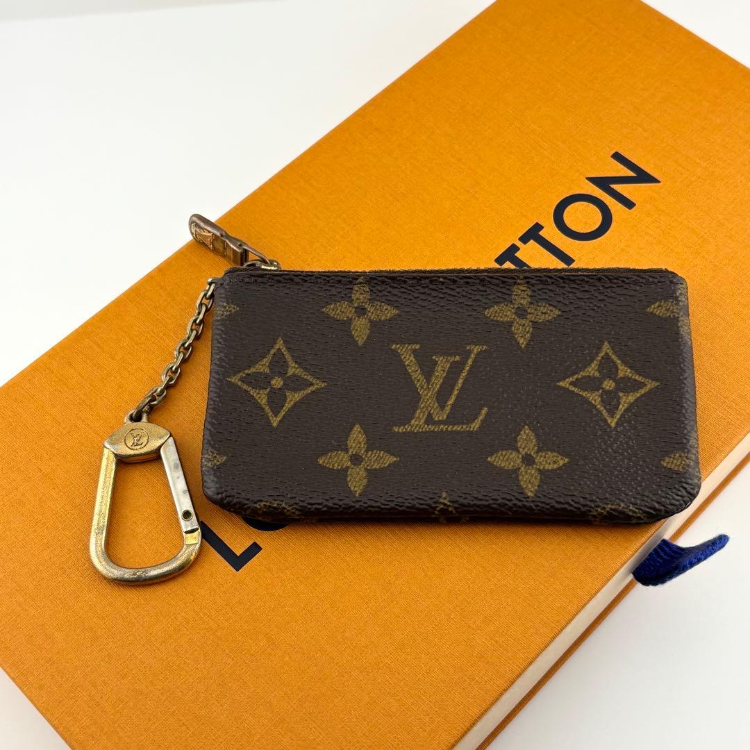 【良品】ルイヴィトン　モノグラム　ポシェット・クレ　ケース　ブラウン