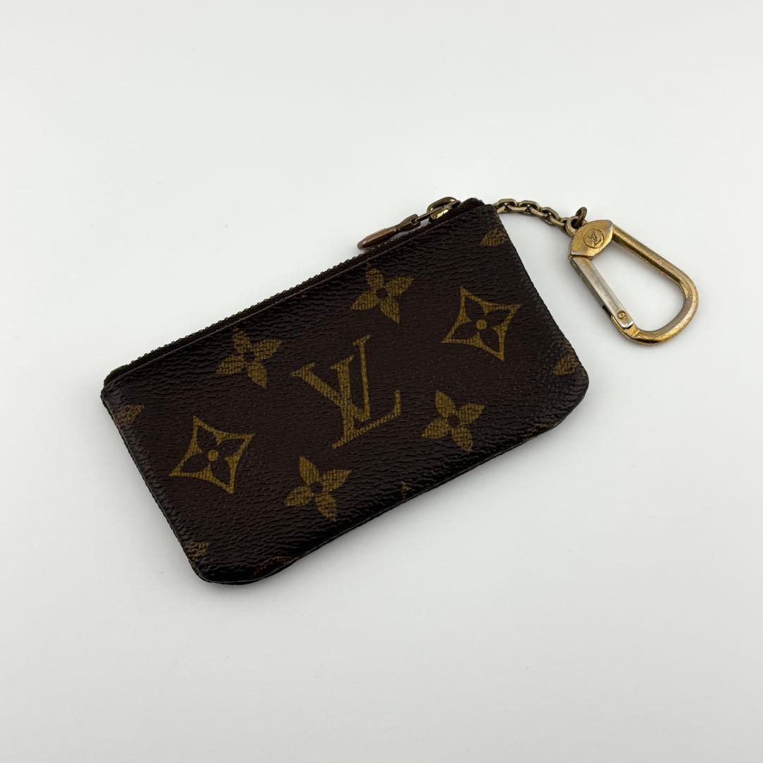 【良品】ルイヴィトン　モノグラム　ポシェット・クレ　ケース　ブラウン