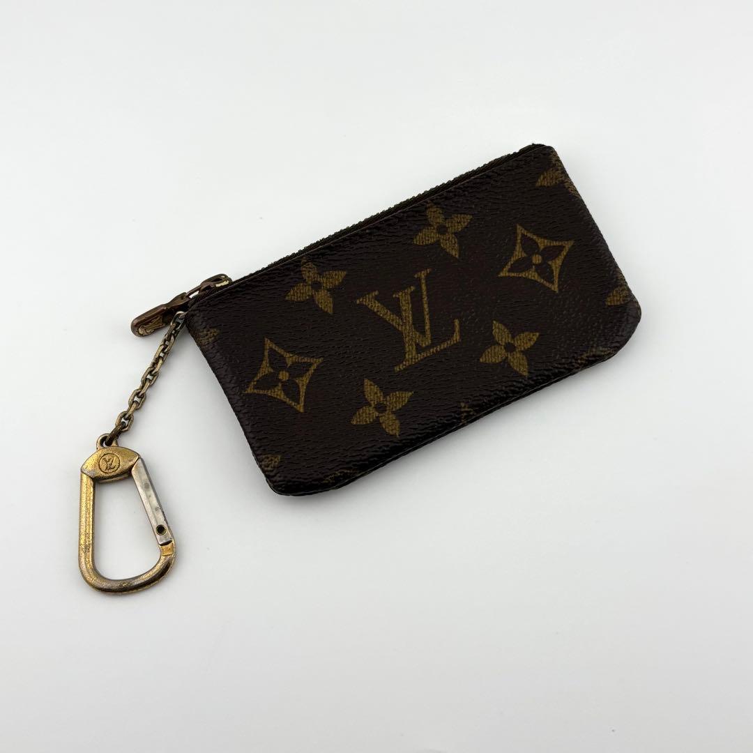 【良品】ルイヴィトン　モノグラム　ポシェット・クレ　ケース　ブラウン