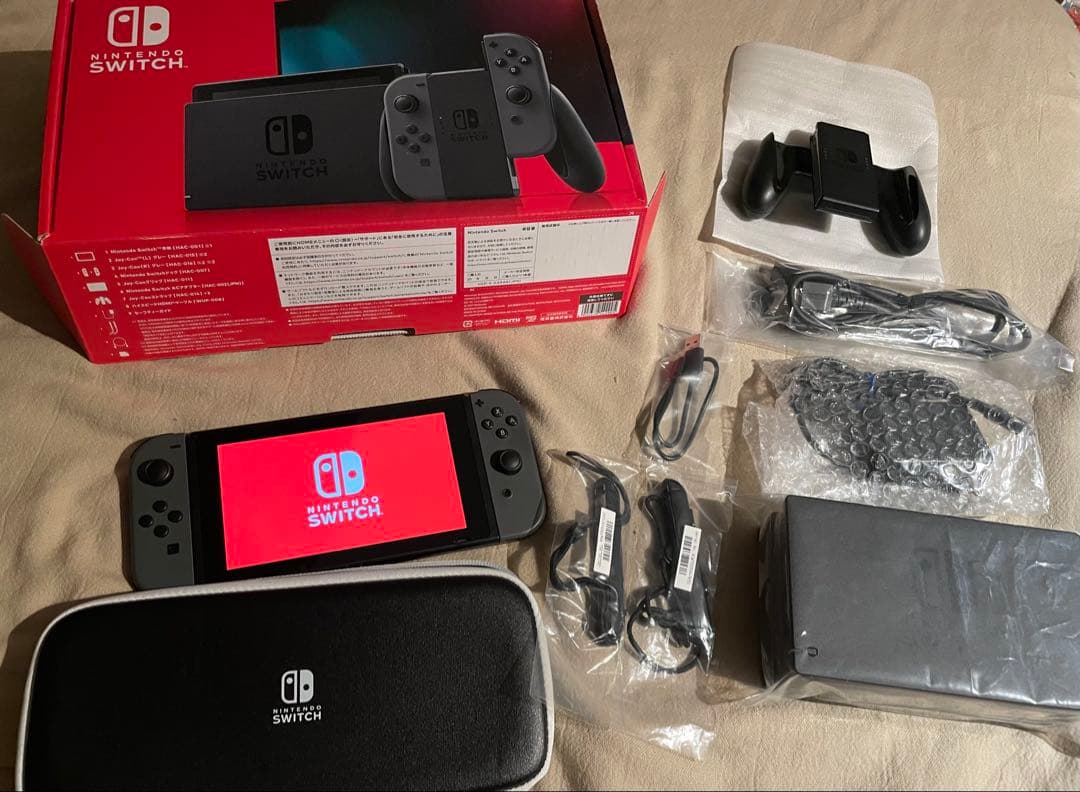 Nintendo Switch 本体 グレー 充実の付属品付き