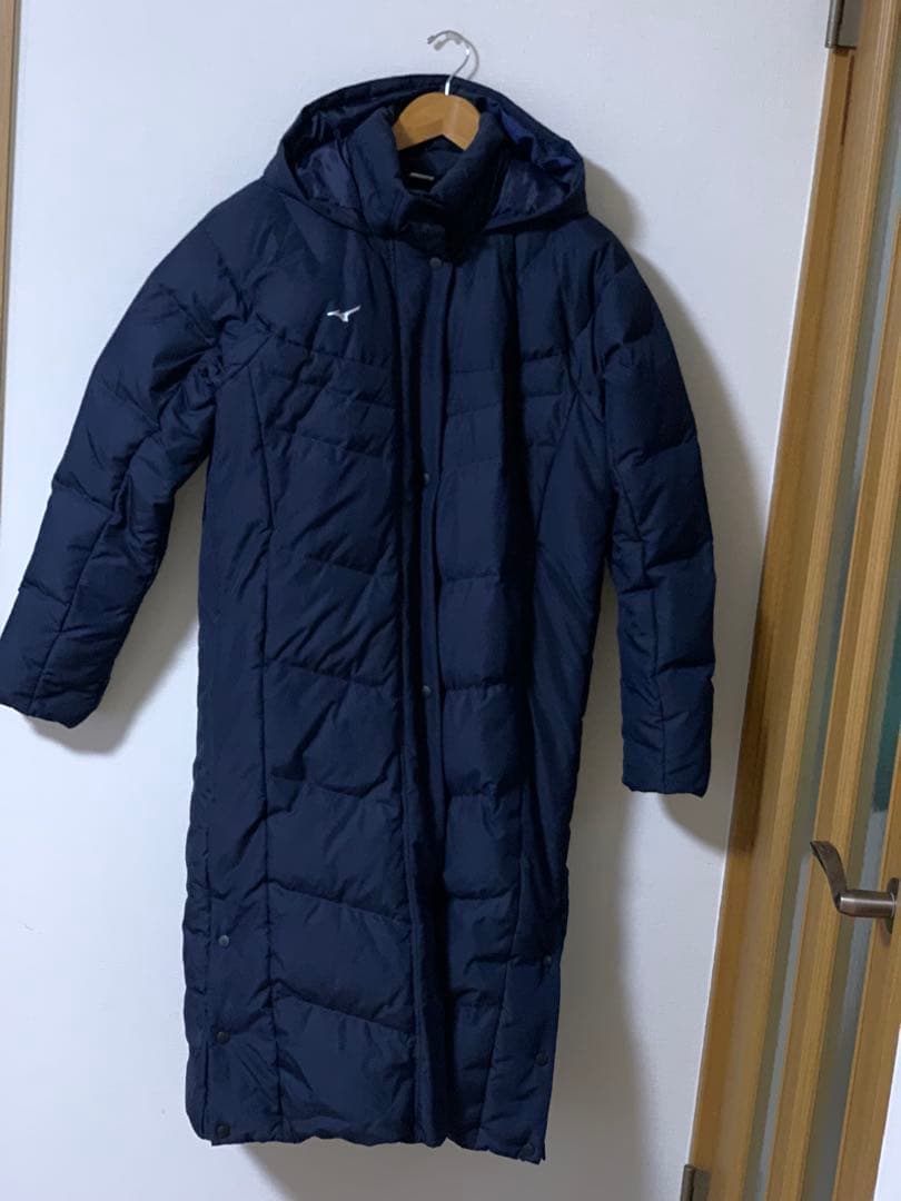 【レディース美品】Mizuno ネイビー ダウンベンチコート XL