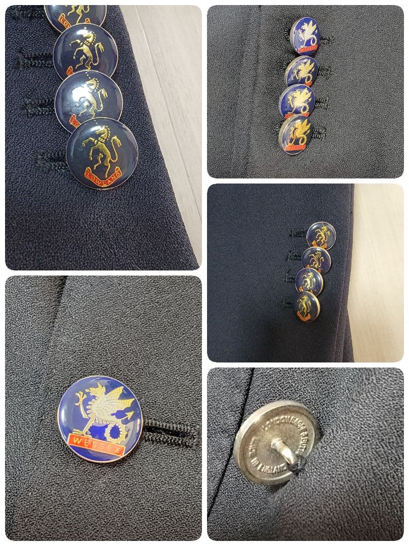 District アローズ London Badge & Button ブレザー