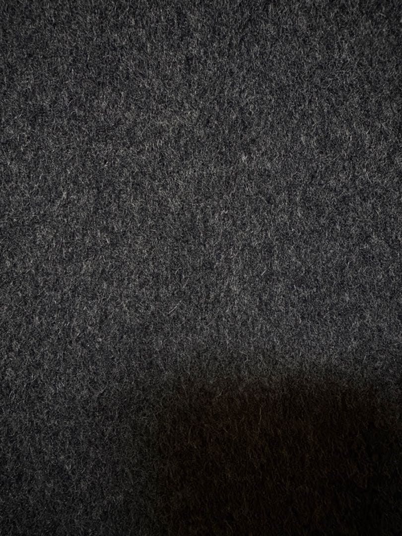 ENFOLD ウールリバー　ノーカラーコート　グレー　裏グリーン　36