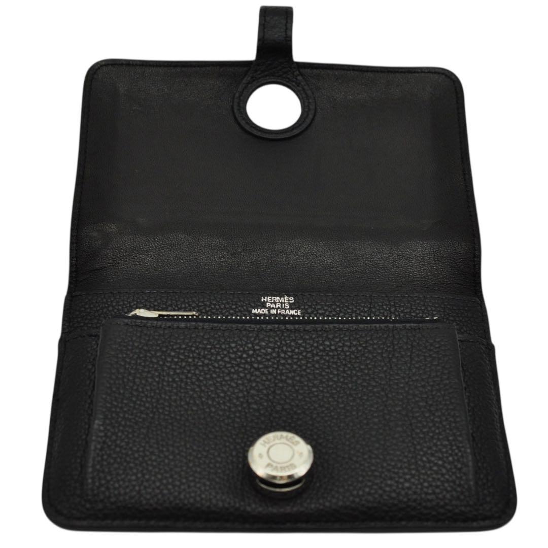 HERMES ドゴン コンパクト ブラック 二つ折り財布 □H刻印