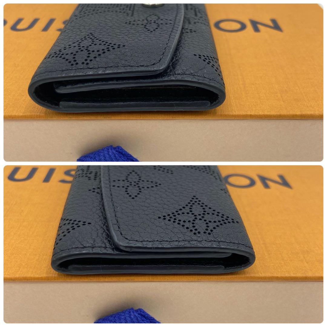 LOUIS VUITTON キーケース モノグラム パンチング ブラック