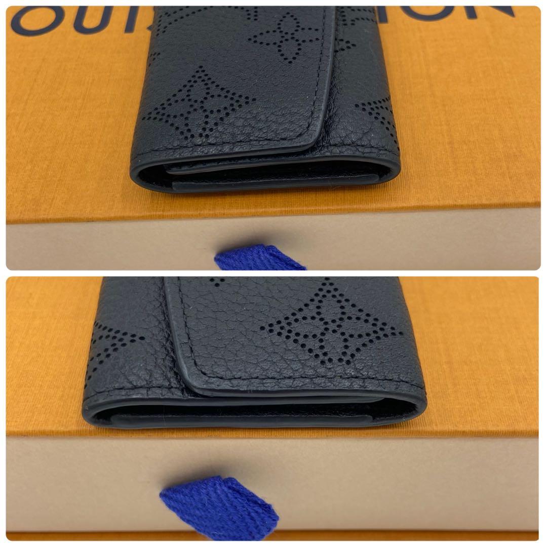 LOUIS VUITTON キーケース モノグラム パンチング ブラック