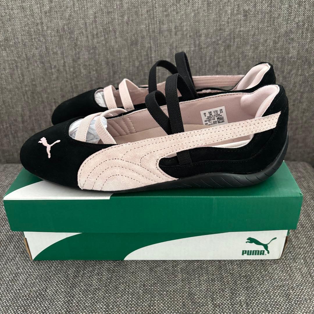 【新品】PUMA スピードキャットバレエ　ブラックピンク　24cm