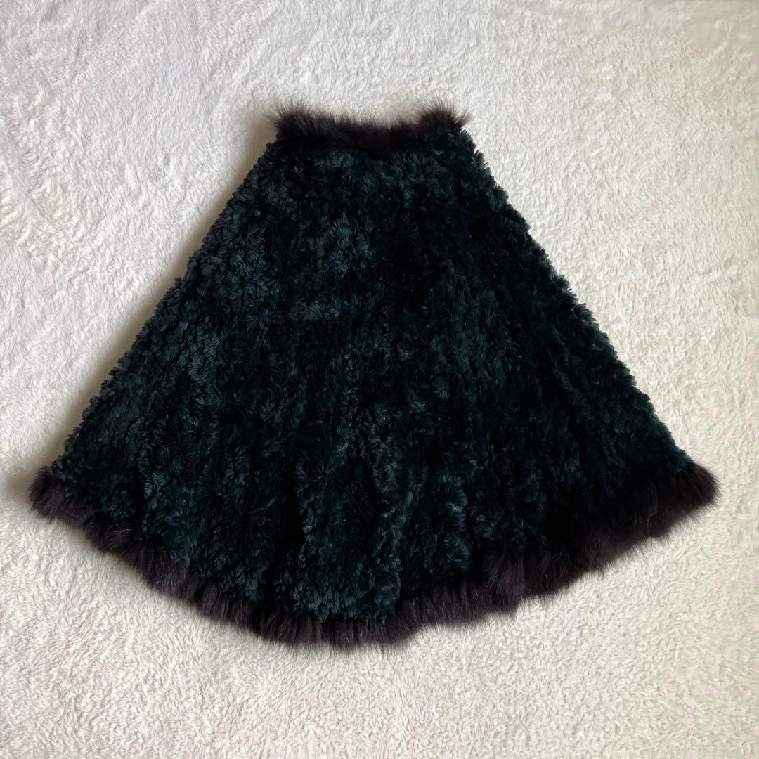 Paula Lishman カナダ製 ビーバー フォックス ニットファーケープ
