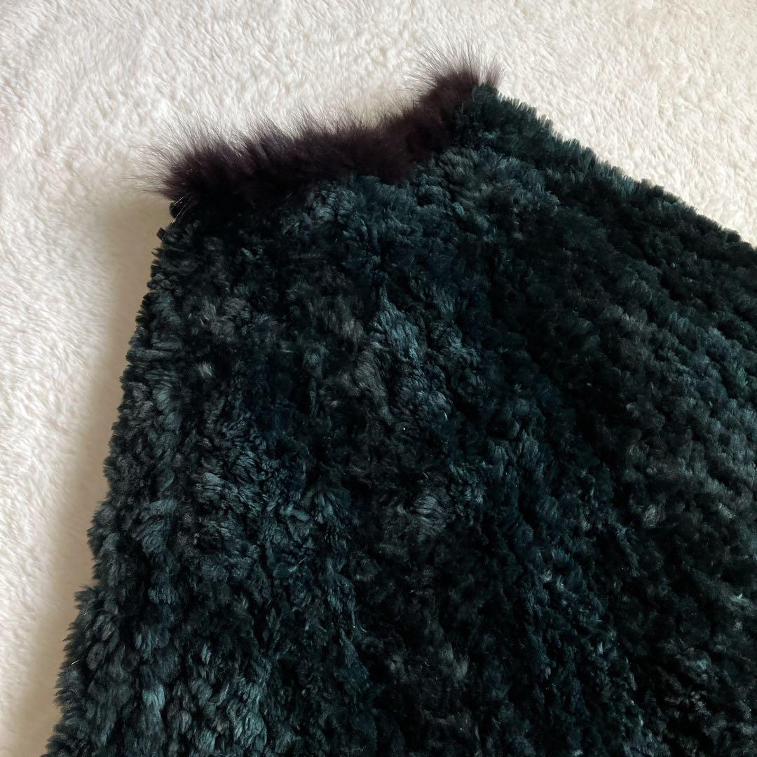 Paula Lishman カナダ製 ビーバー フォックス ニットファーケープ