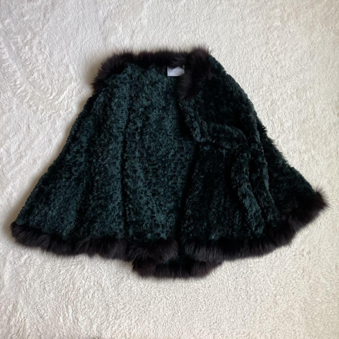 Paula Lishman カナダ製 ビーバー フォックス ニットファーケープ