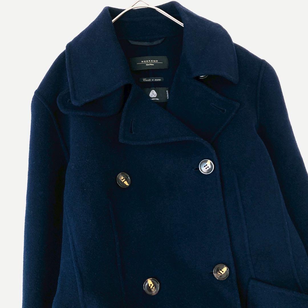 サイズ44✨️マックスマーラ　クチートアマーノ　ダブルブレスト　ロングピーコート