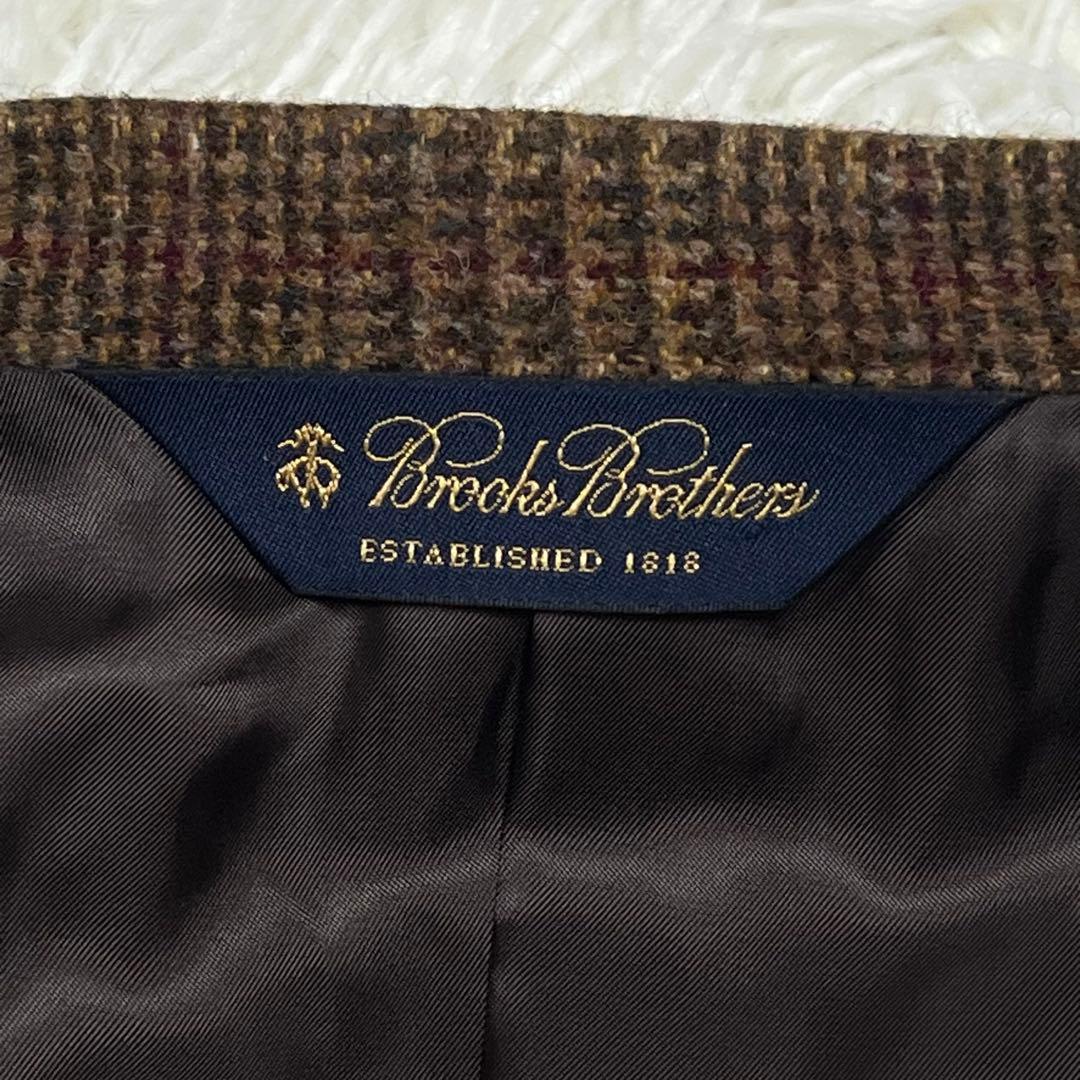 美品✨ブルックスブラザーズ グレンチェックツイードジャケット42 くるみボタン