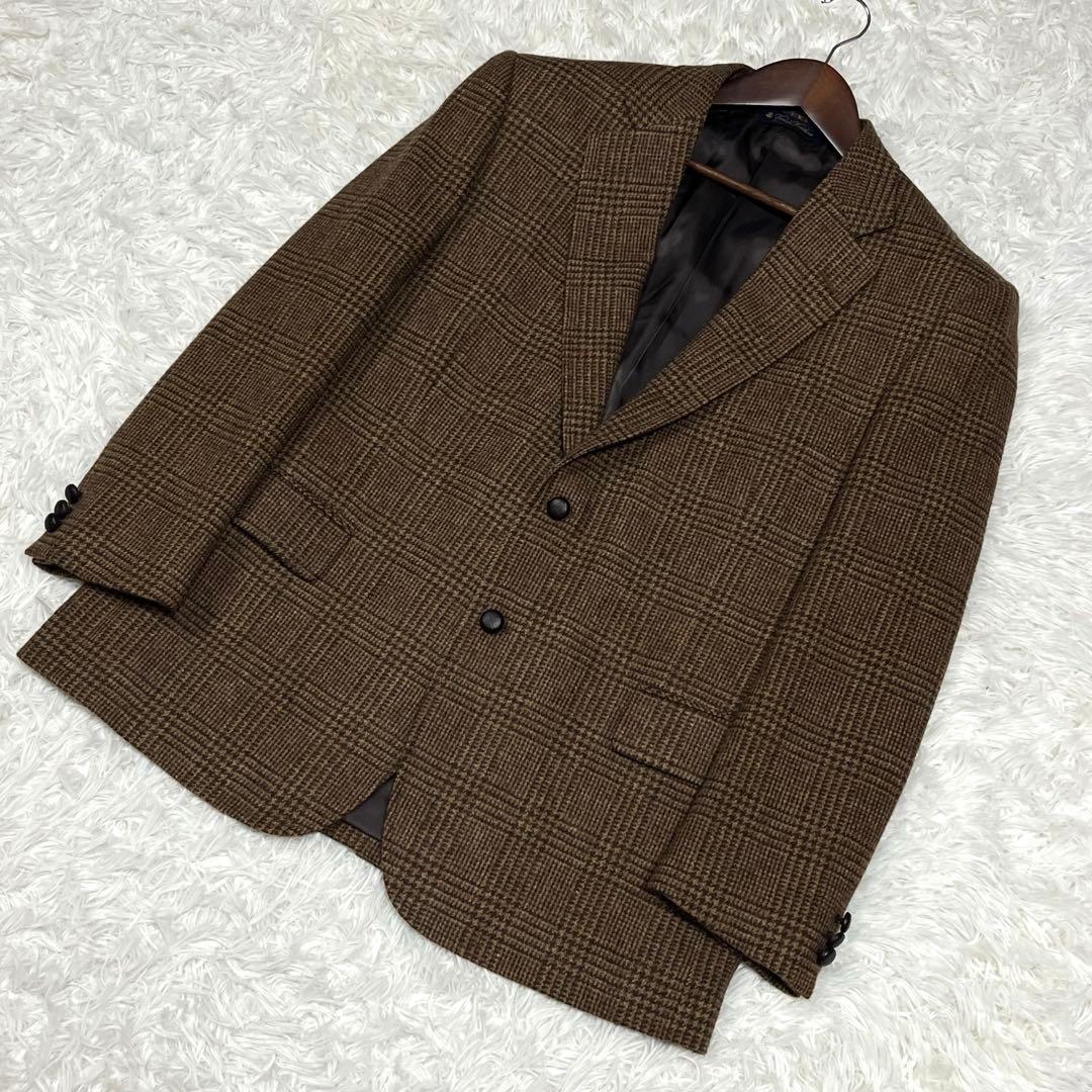 美品✨ブルックスブラザーズ グレンチェックツイードジャケット42 くるみボタン