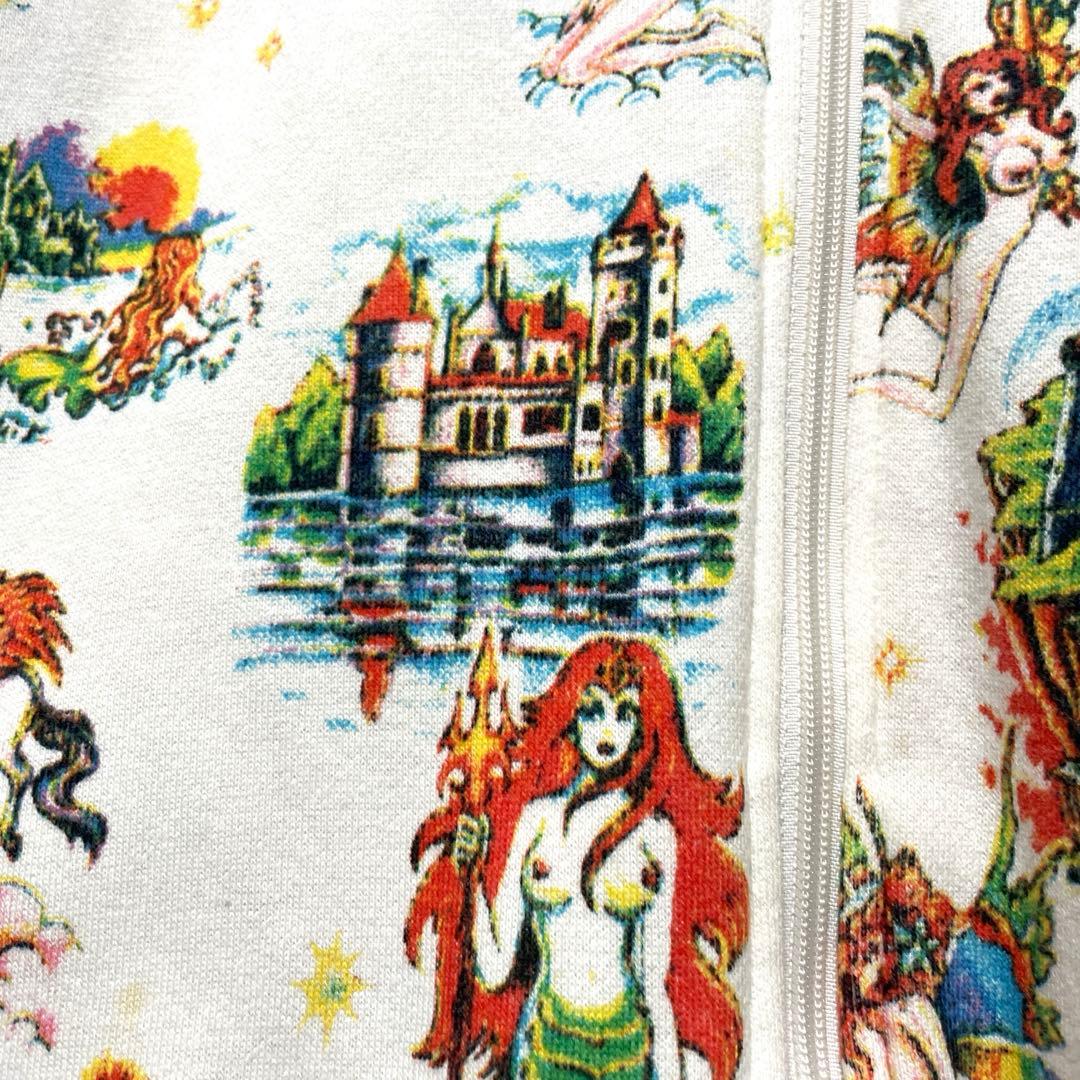 希少 90s ヒステリックグラマー 総柄 ジップアップ スゥェット マーメイド