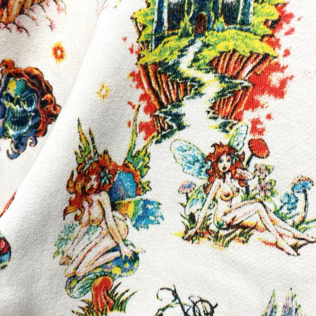 希少 90s ヒステリックグラマー 総柄 ジップアップ スゥェット マーメイド