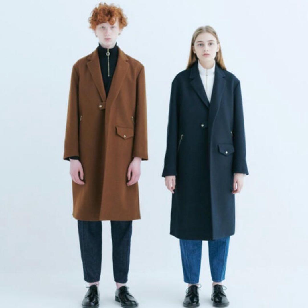 クルニ 18AW ライダース チェスターコート タイロッケンコート　ウール