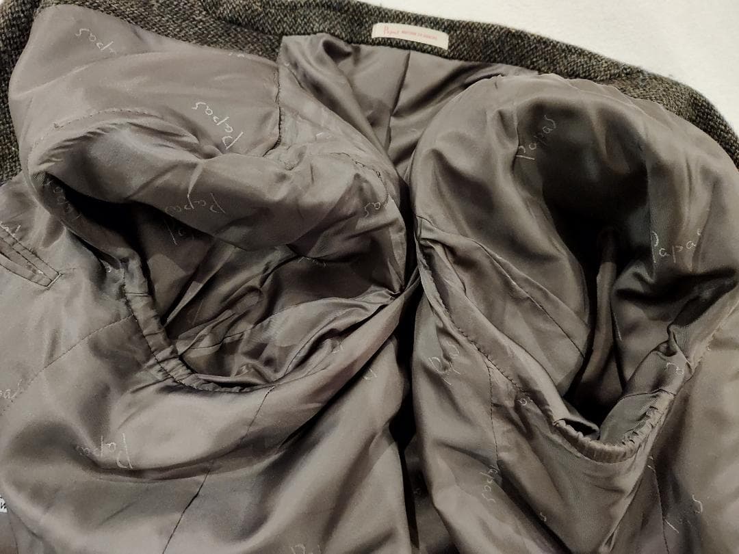 【ぽんちゃん】Papas × HARRIS TWEED ジャケット