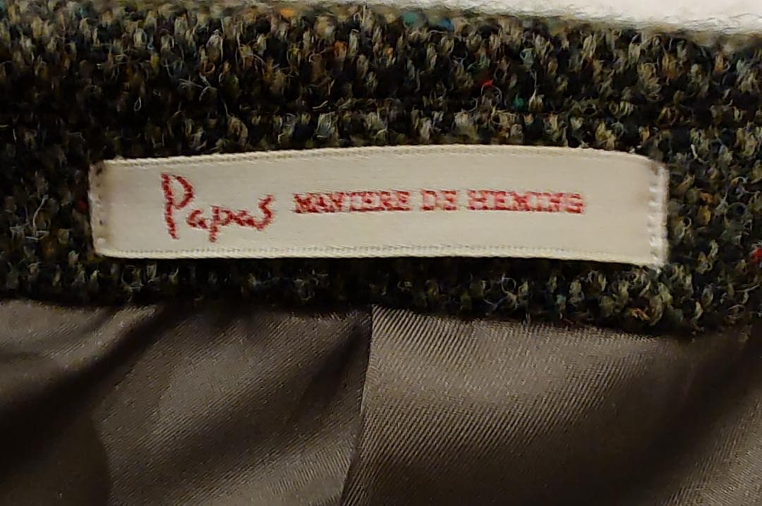 【ぽんちゃん】Papas × HARRIS TWEED ジャケット