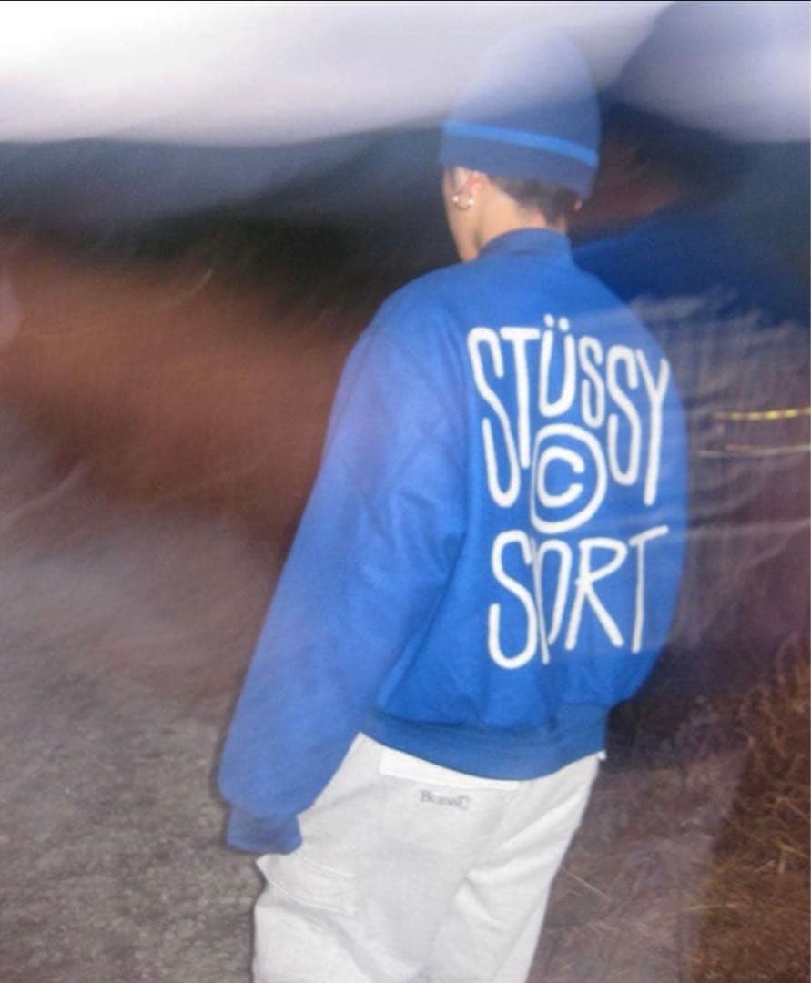 ジャケット・アウター Stussy SPORT MELTON VARSITY JACKET