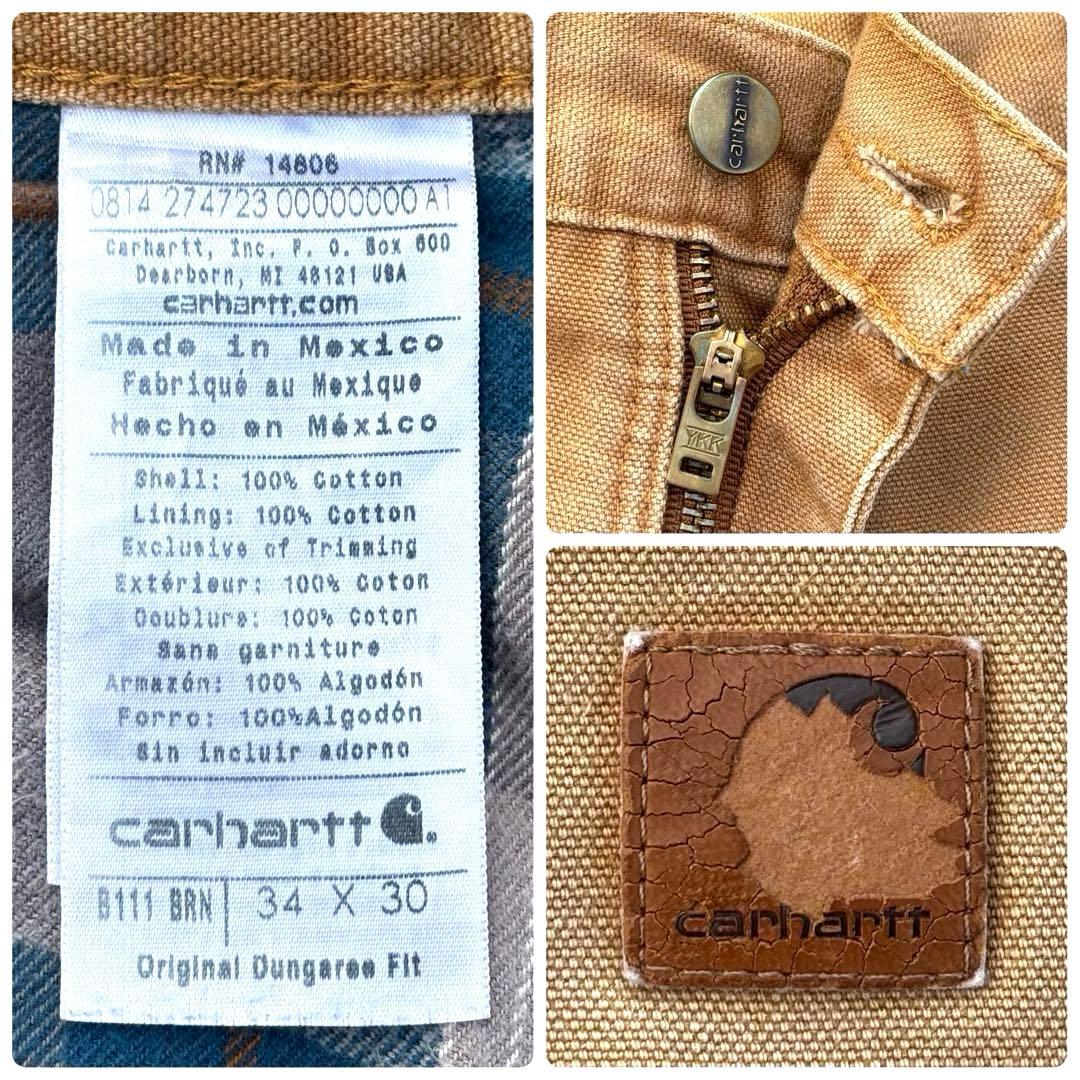 神サイズ 34×30 裏地付 カーハート ペインター パンツ B111 BRN