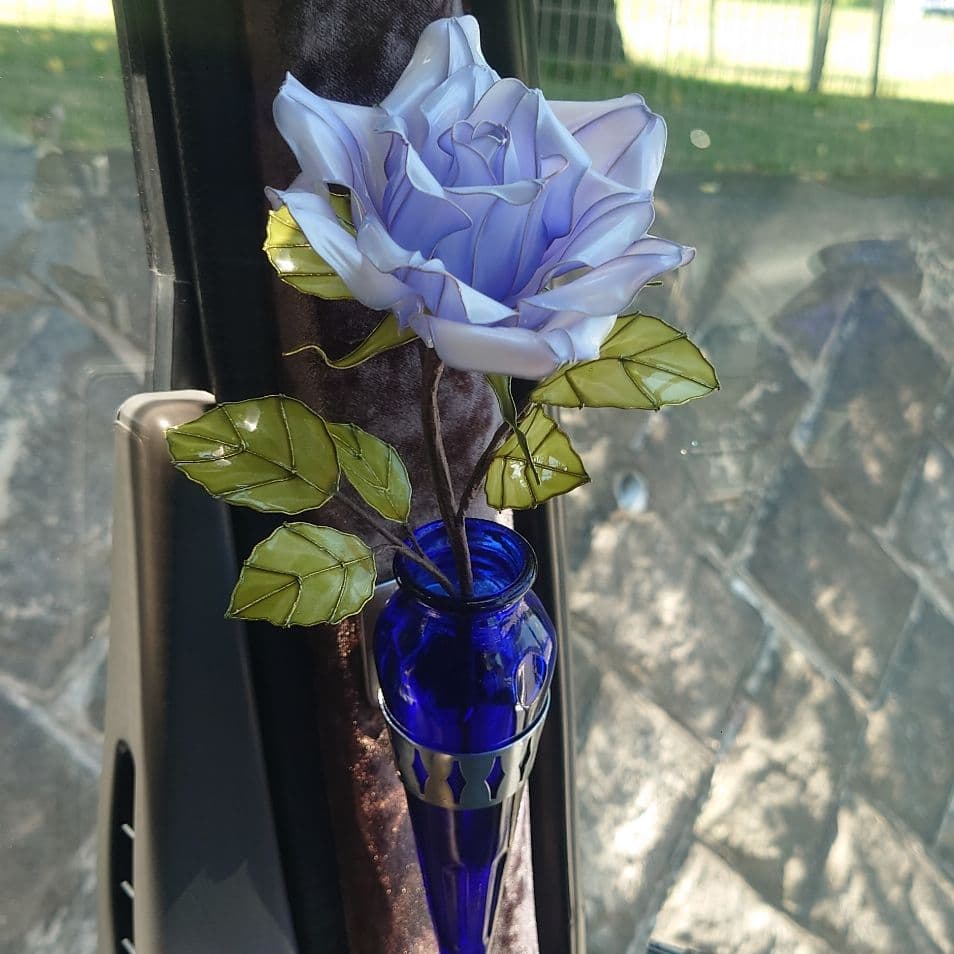 牡丹と薔薇３ アメリカンフラワー ディップフラワー デコトラ トラック 花瓶 に