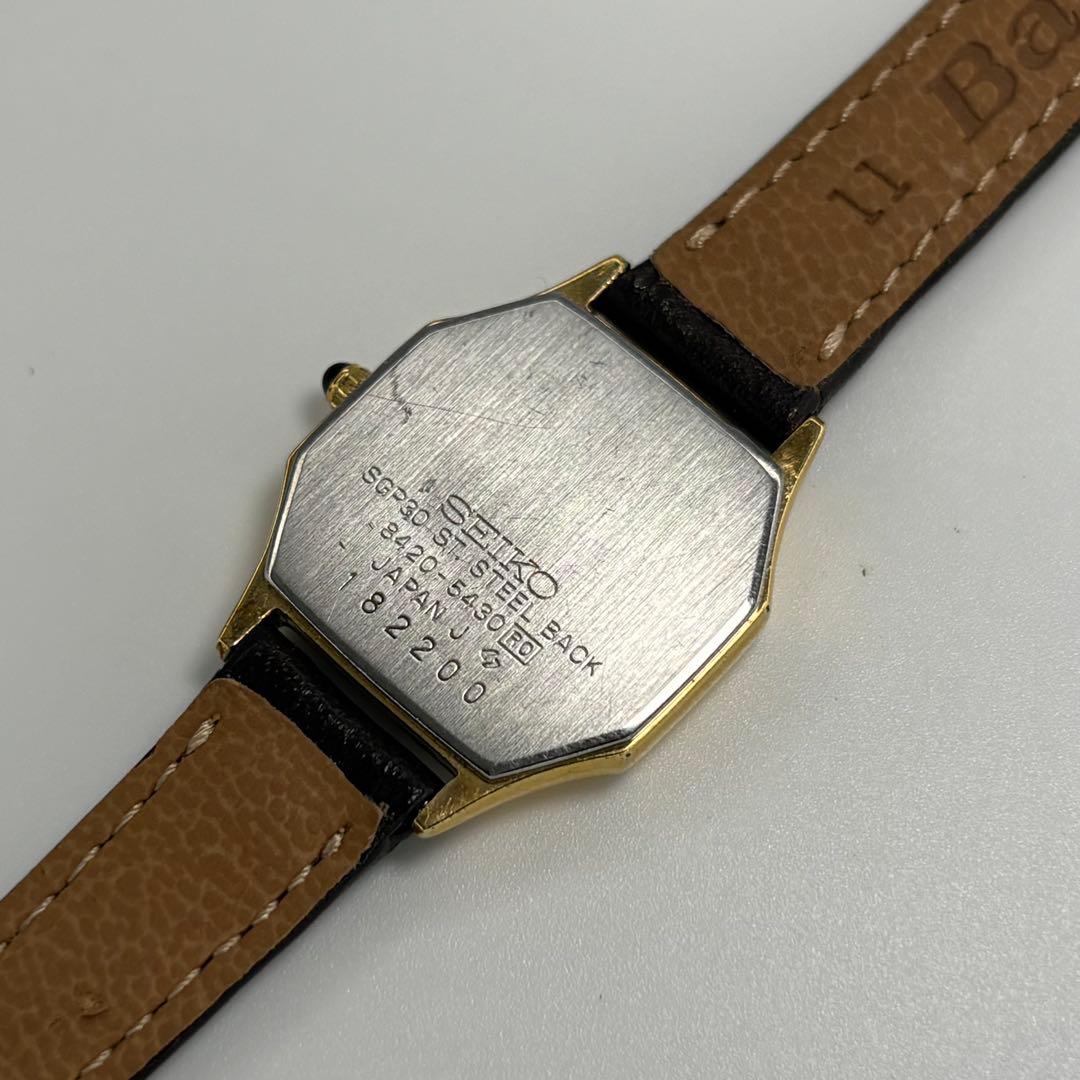 美品 SEIKO セイコー エクセリーヌ 高級クォーツ腕時計 電池交換済