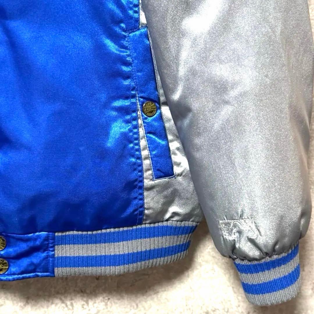 MLB ロッキーズ スタジャン ダウン 刺繍 ブルー L アウター ストリート