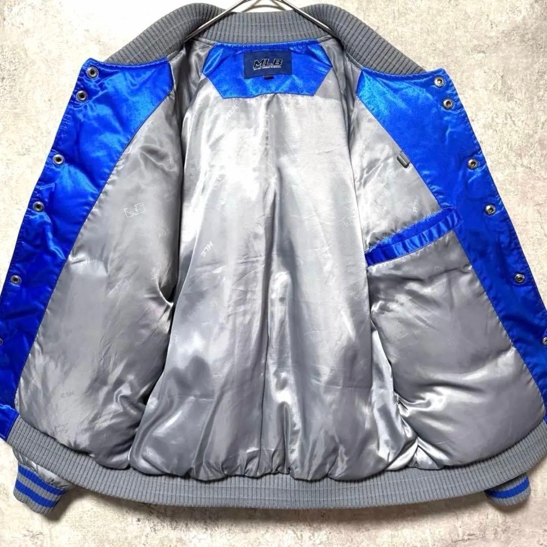 MLB ロッキーズ スタジャン ダウン 刺繍 ブルー L アウター ストリート