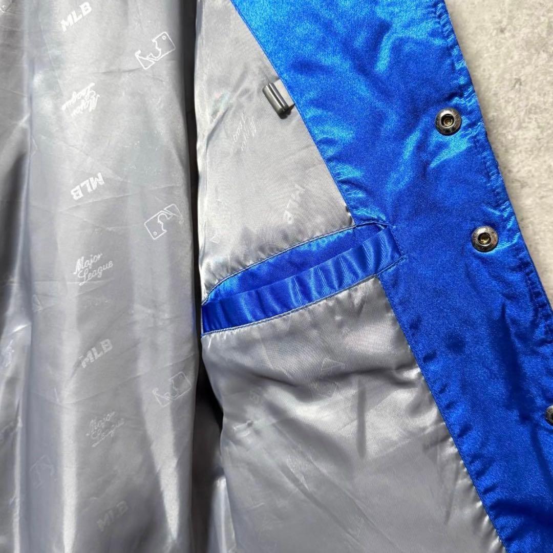 MLB ロッキーズ スタジャン ダウン 刺繍 ブルー L アウター ストリート