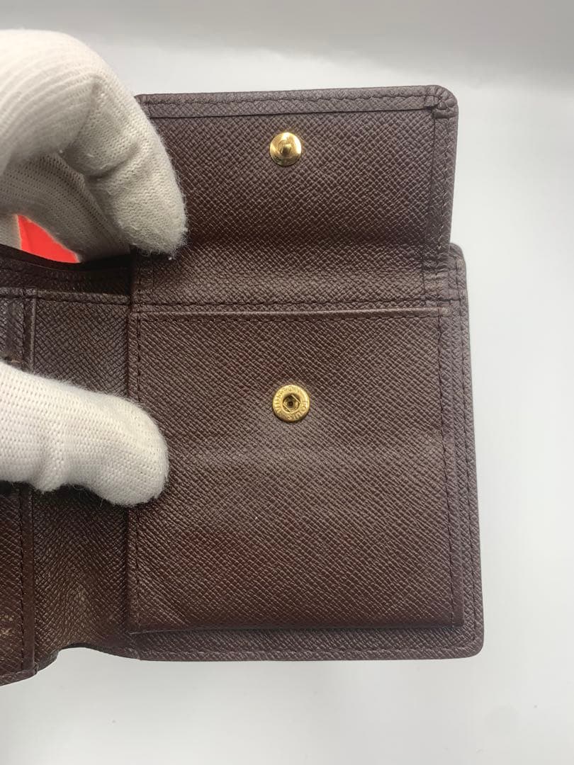 美品】LOUISVUITTON ヴィトン　ダミエ　マルコ　二つ折り財布 P55
