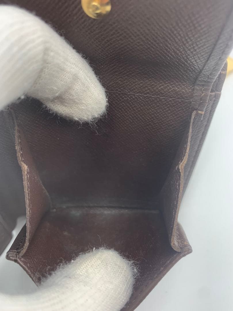 美品】LOUISVUITTON ヴィトン　ダミエ　マルコ　二つ折り財布 P55