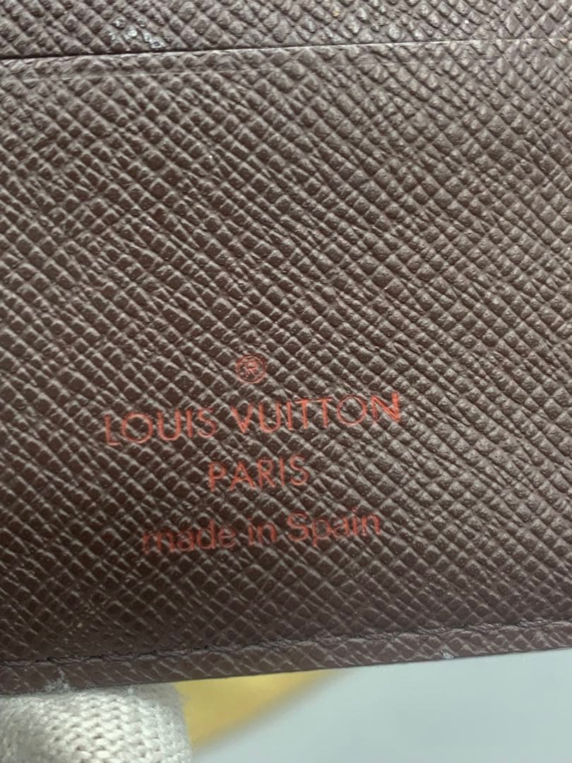 美品】LOUISVUITTON ヴィトン　ダミエ　マルコ　二つ折り財布 P55