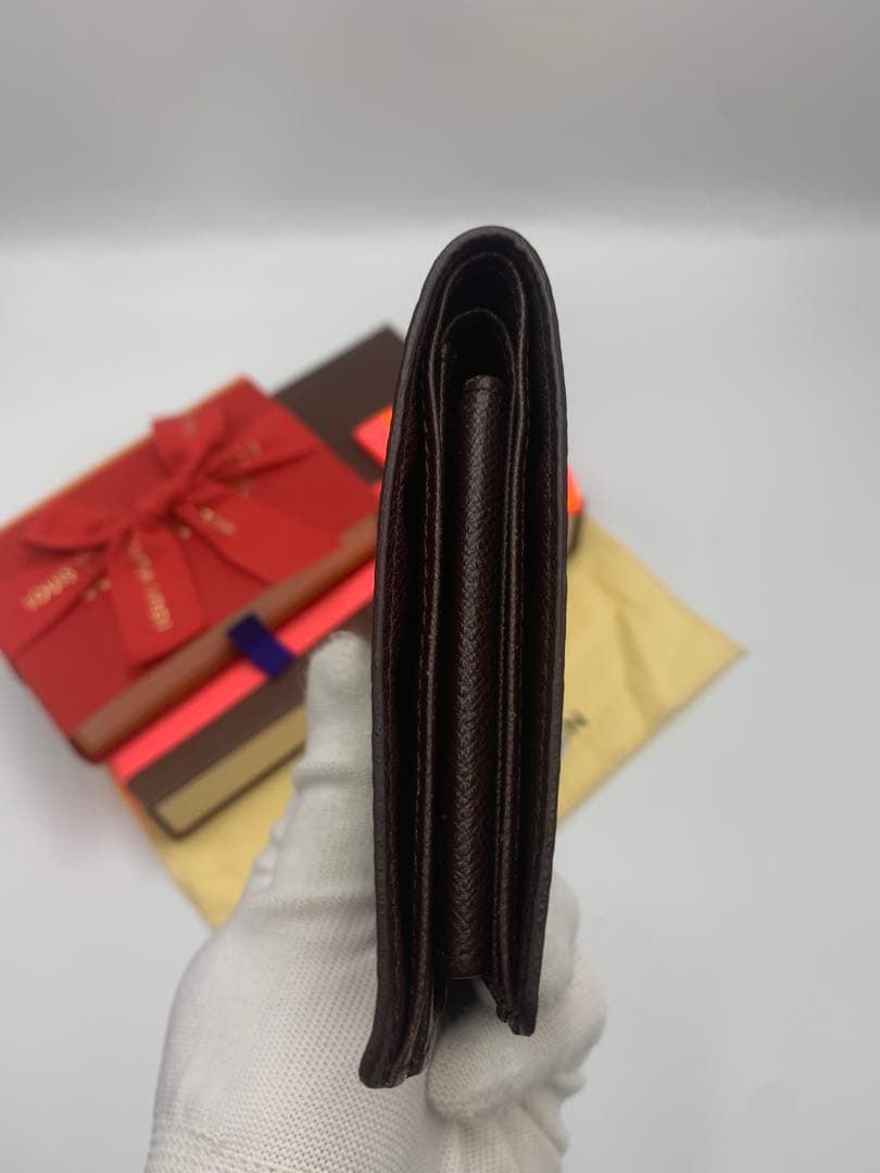 美品】LOUISVUITTON ヴィトン　ダミエ　マルコ　二つ折り財布 P55