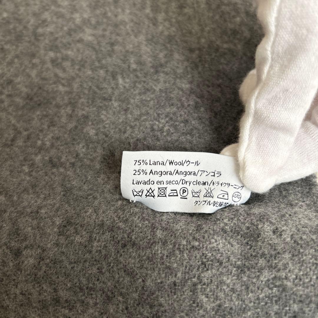 LOEWE ロエベ アナグラム マフラー ネイビー フリンジ