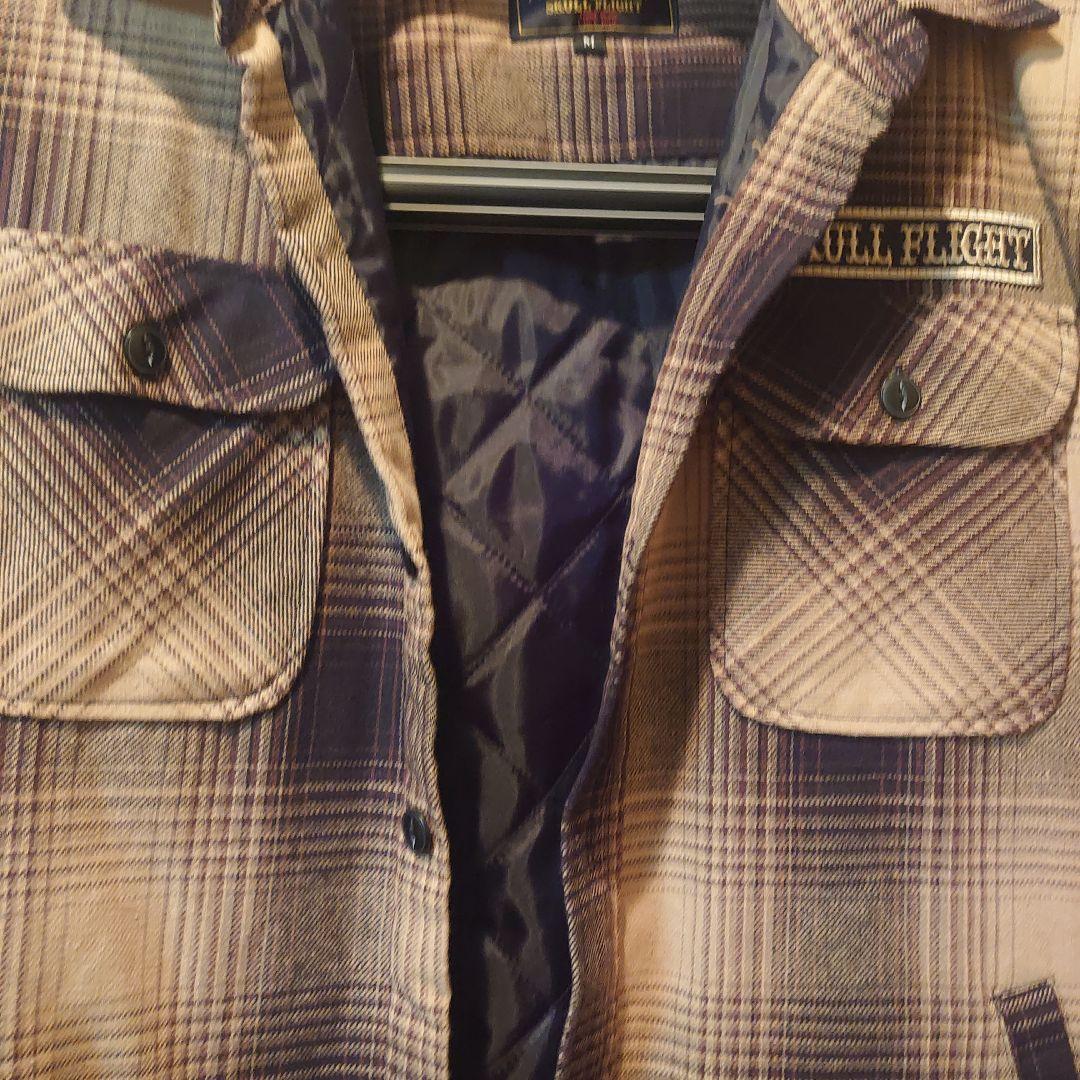 Skull Flight チェック柄ジャケット M
