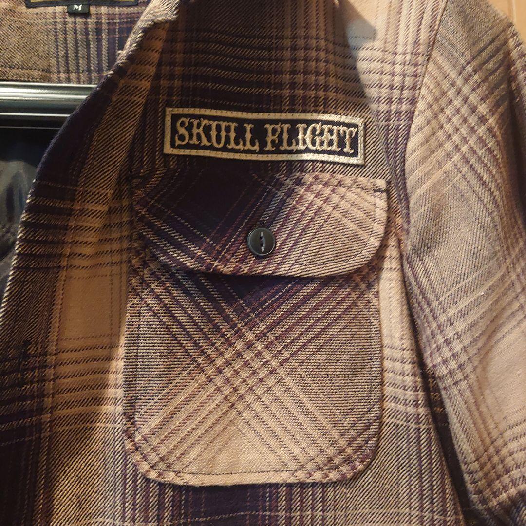 Skull Flight チェック柄ジャケット M