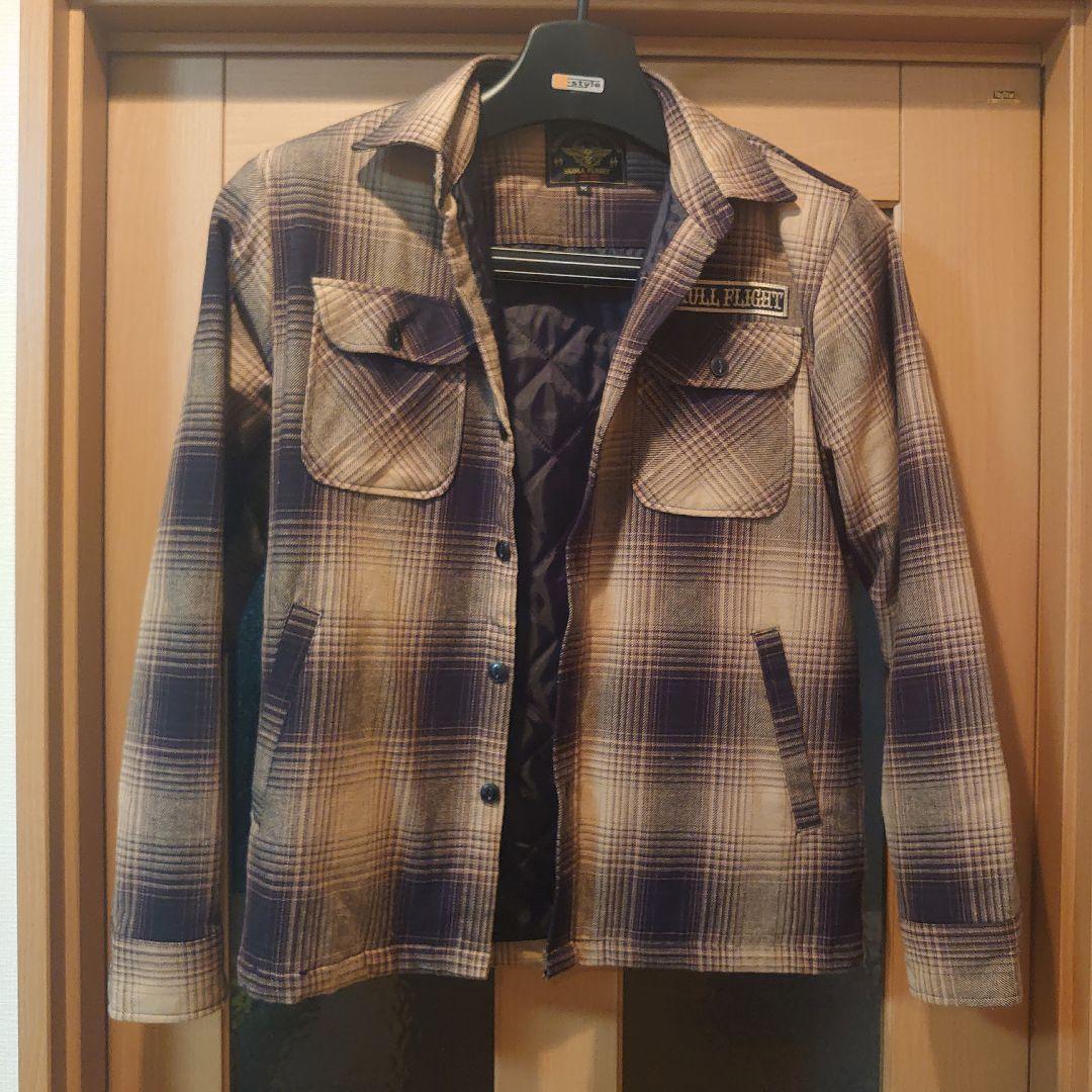 Skull Flight チェック柄ジャケット M