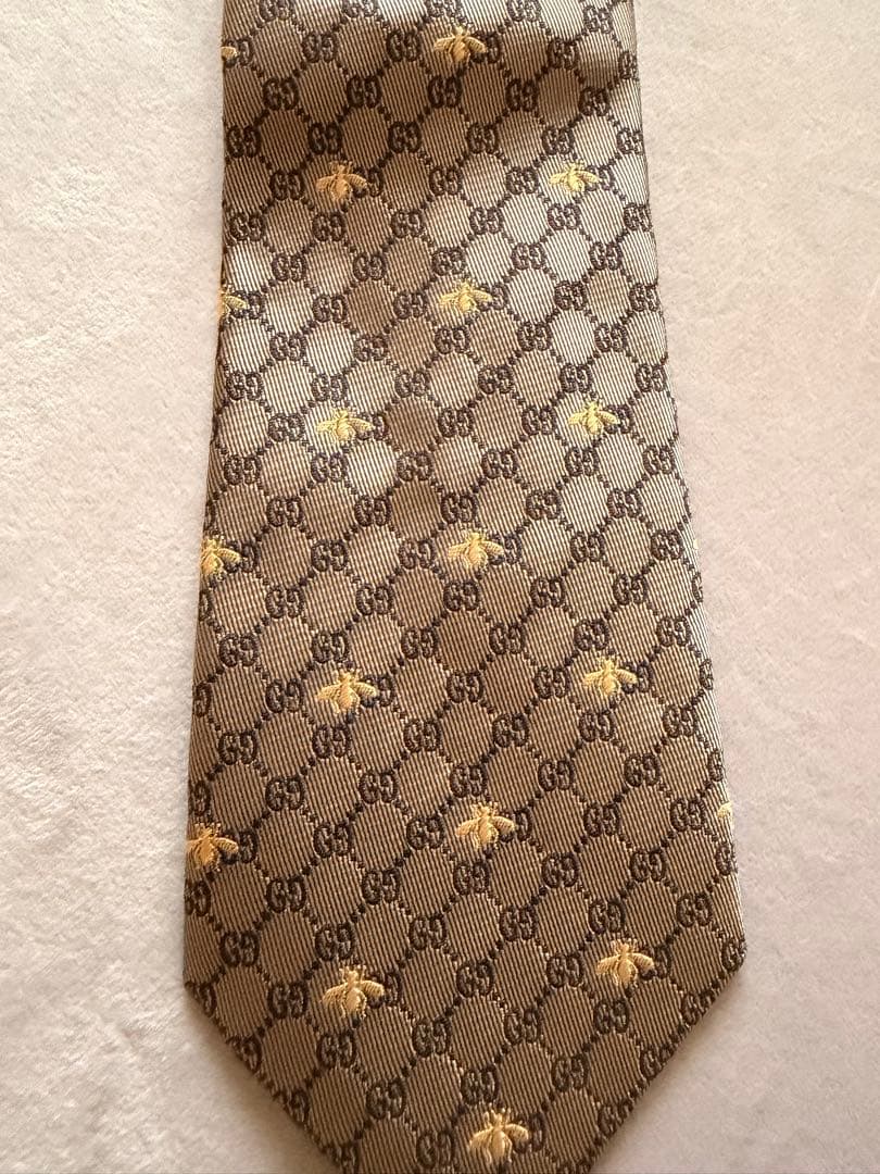 【最終値下げ】GUCCI シルク ネクタイ GGパターン