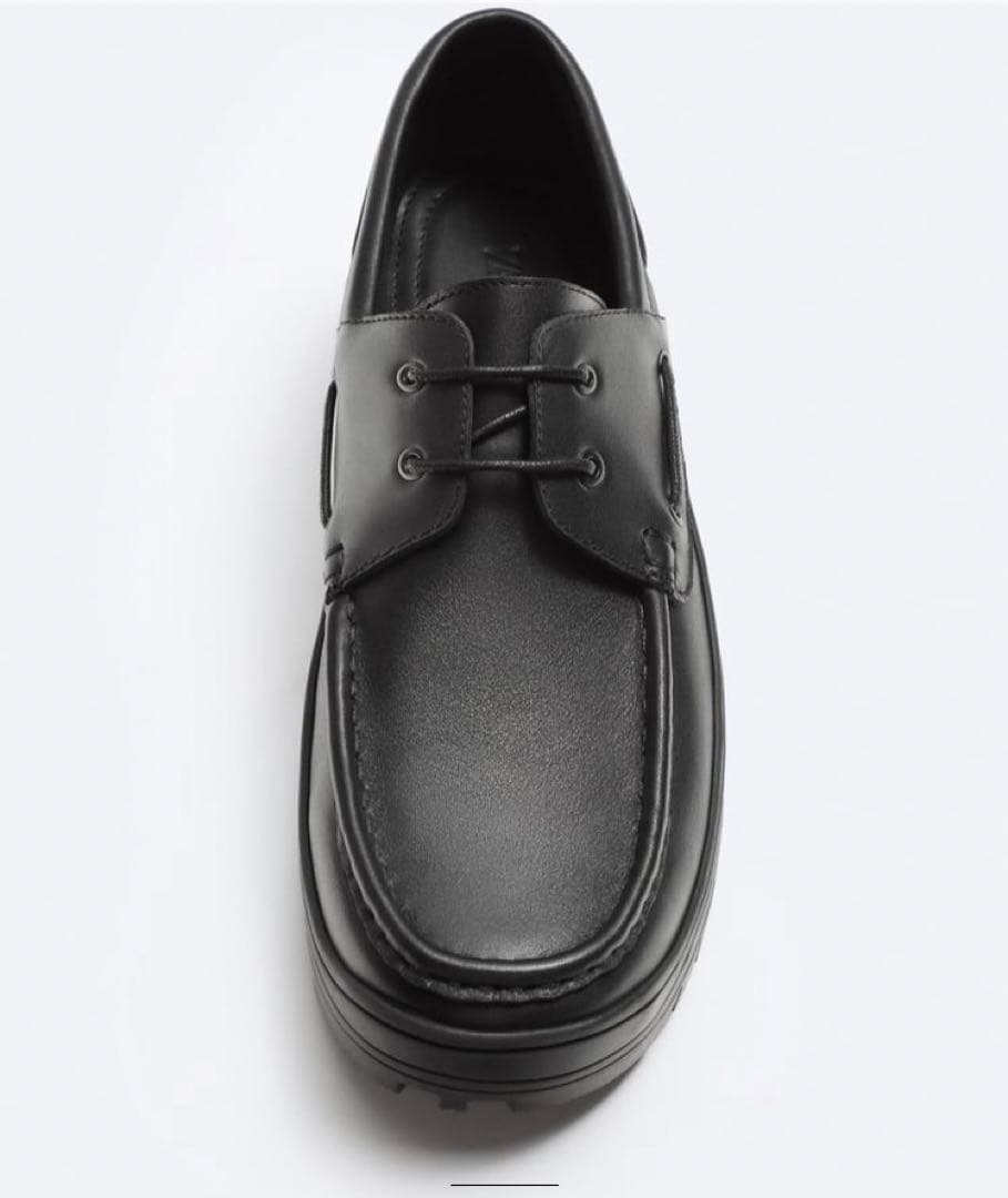 【新品】ZARA VIBRAM® レザー デッキシューズ　42