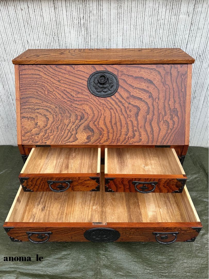 【ライティングビューロー】和家具　民芸家具　文机　収納　昭和レトロヴィンテージ◎